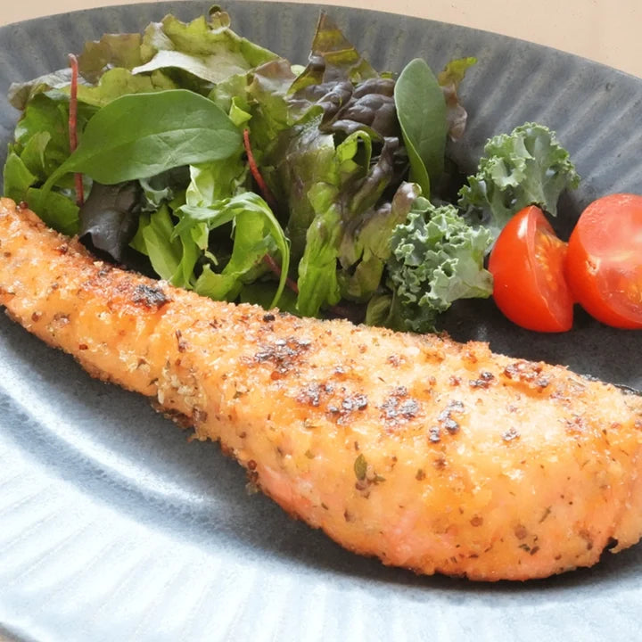 Saumon en croûte d'herbes et de maïs