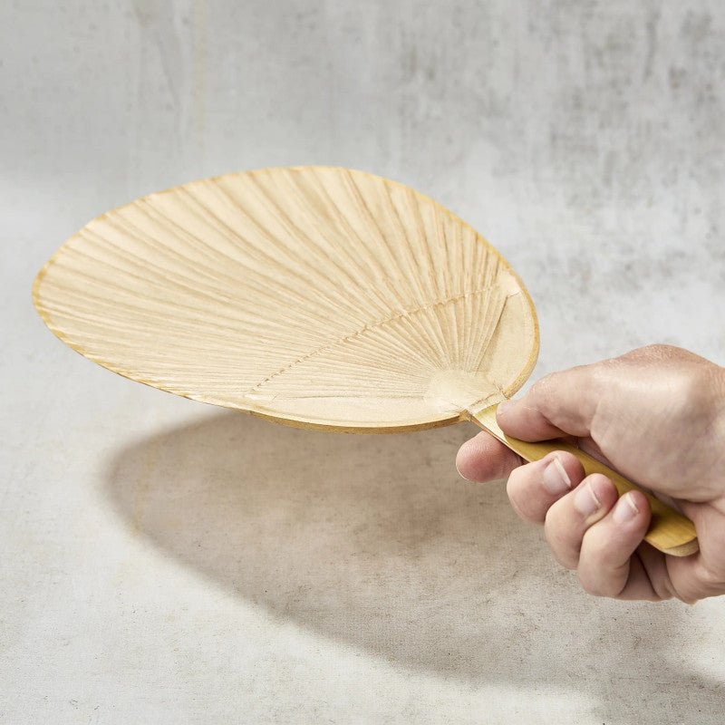 Eventail à barbecue Shibu-uchiwa oval