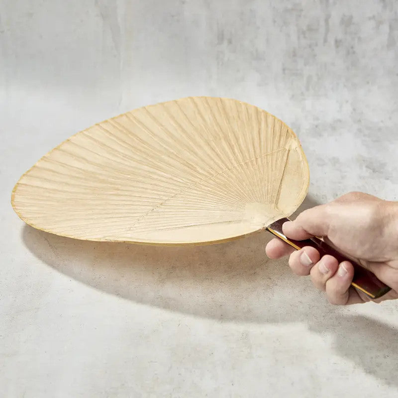 Eventail à barbecue Shibu-uchiwa oval