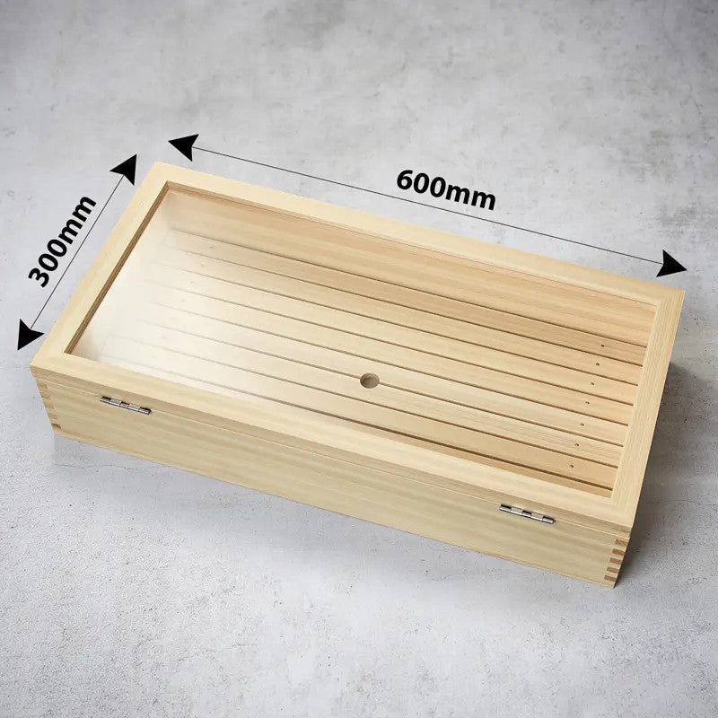 Sushi Neta Box in Hinoki hout met scharnieren, L,600300120