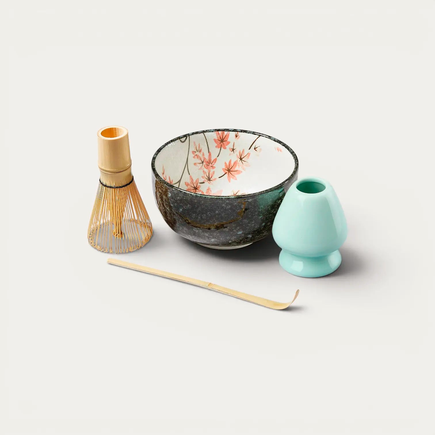 Matcha Tea Set Maple Leaves - Made in Japan