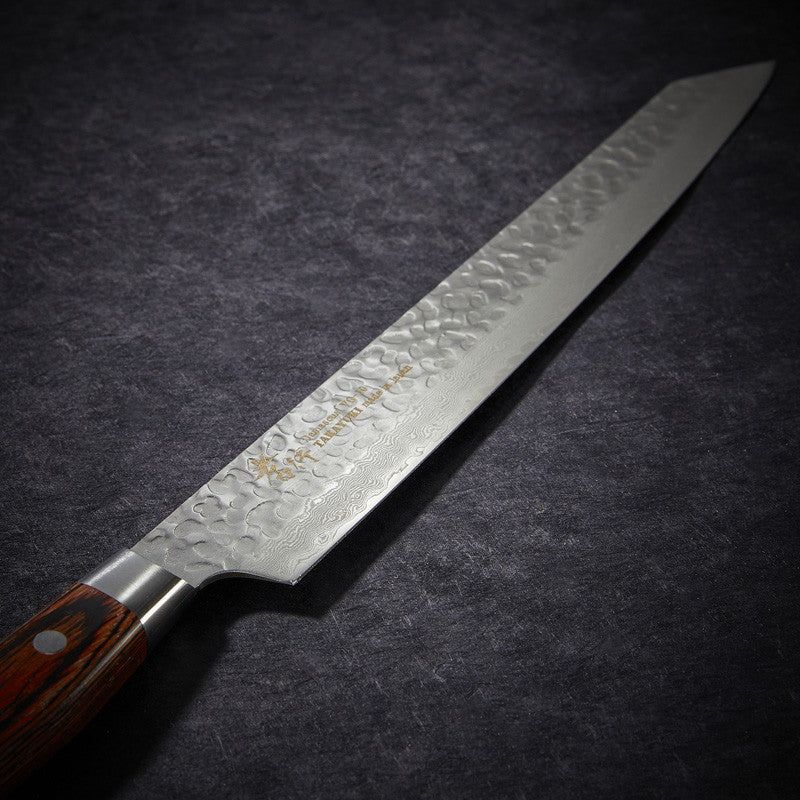 Kengata Yanagiba Sashimi-Messer, Damastklinge 33 Lagen gehämmert 270 mm