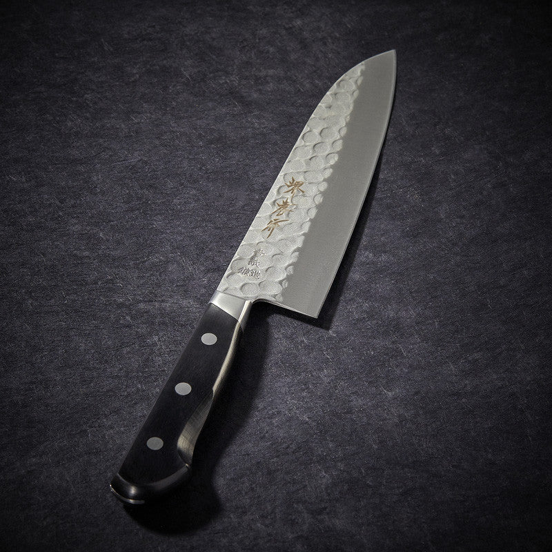 Faca Grand Santoku, lâmina martelada 180 mm
