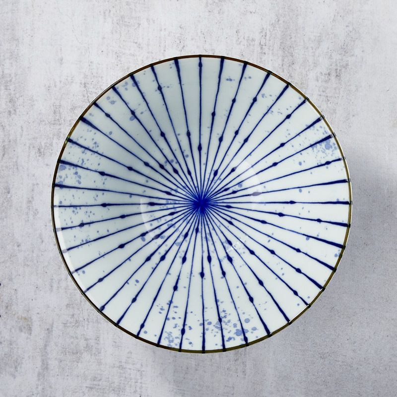 Rāmen bowl, Minoyaki porcelain, FUKIZUMITOKUSA pattern