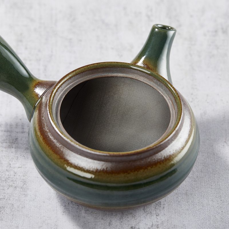 Banko Yaki kyusu teapot HIRAMARUORIBE