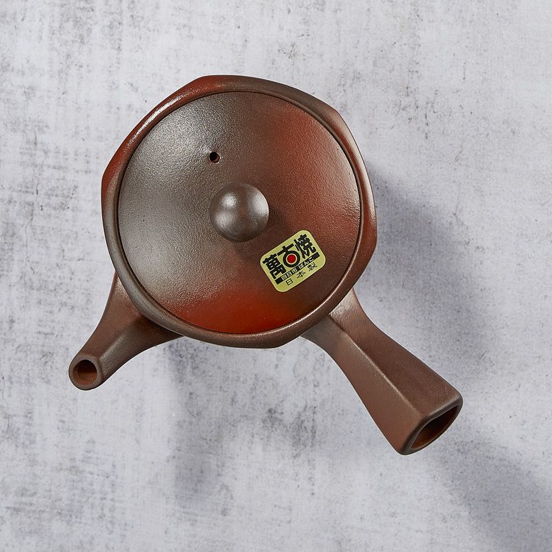 Bule de chá Banko Yaki Kyusu ROKKAKUAKANE