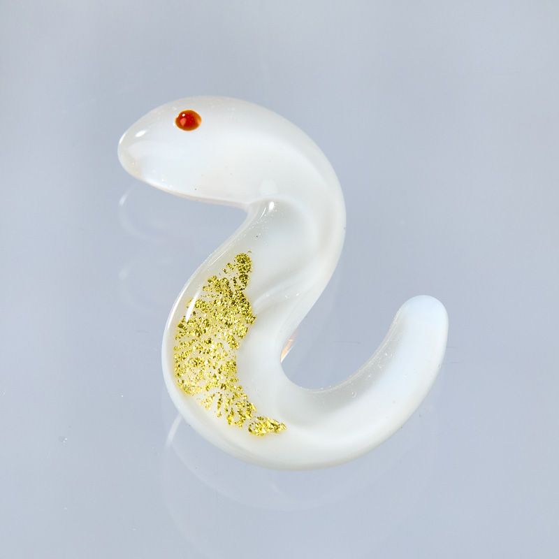 Portafortuna ENGIMONO serpente bianco