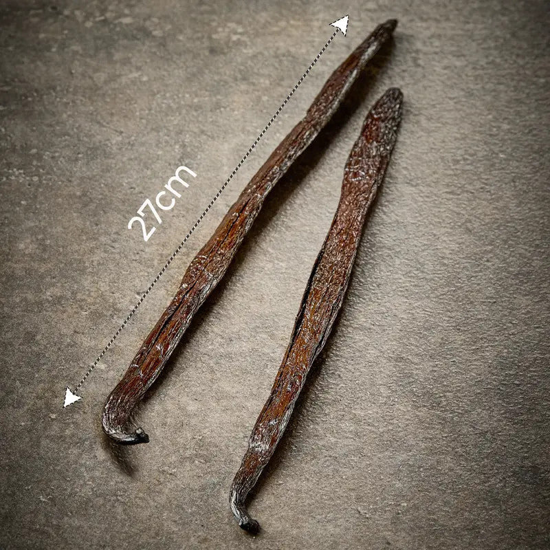 Zwarte ongesneden vanille, Pompona, herkomst Madagaskar 25-27cm