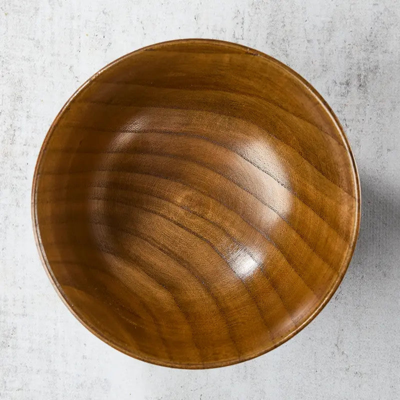 Hakeme bowl in lacquered jujube wood, vermilion colour, ø 128 x 80 mm