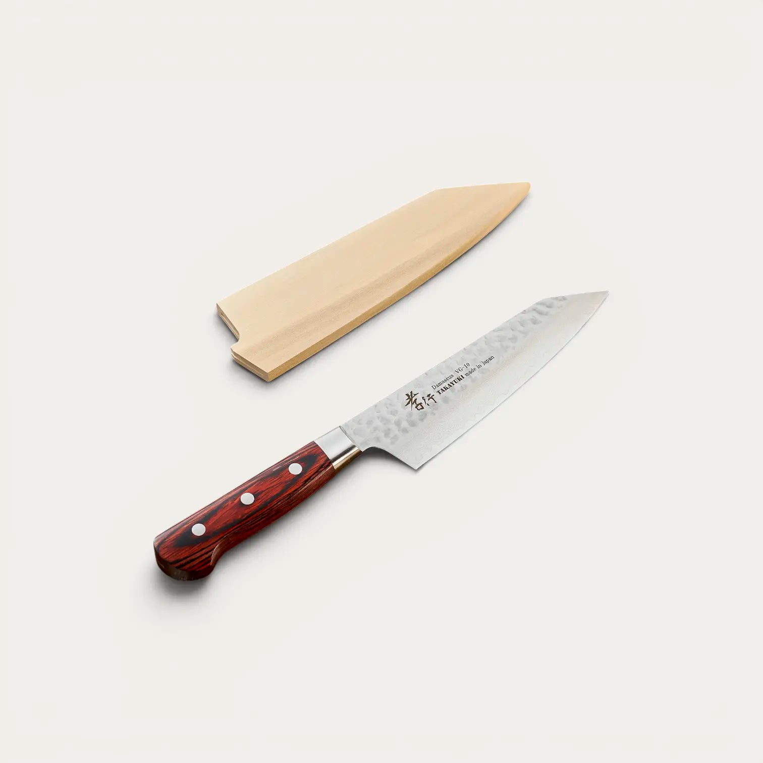 Couteau Kengata Santoku, Damast 33-lagen gehamerd lemmet 160 mm