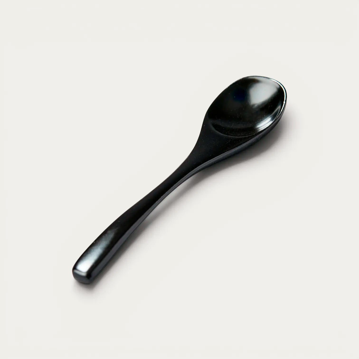 13 cm black camphor wood spoon for chawanmushi