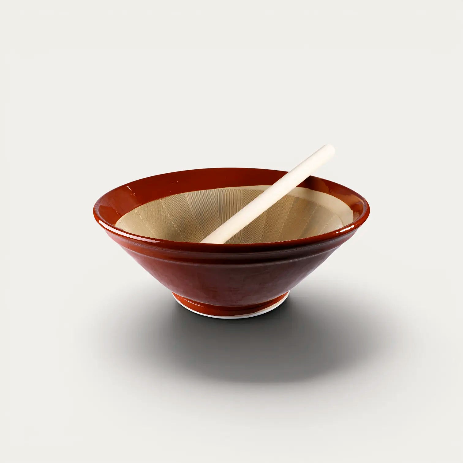 Suribachi mortar ø 57.5 cm in ceramic with its surikogi pestle 60 cm