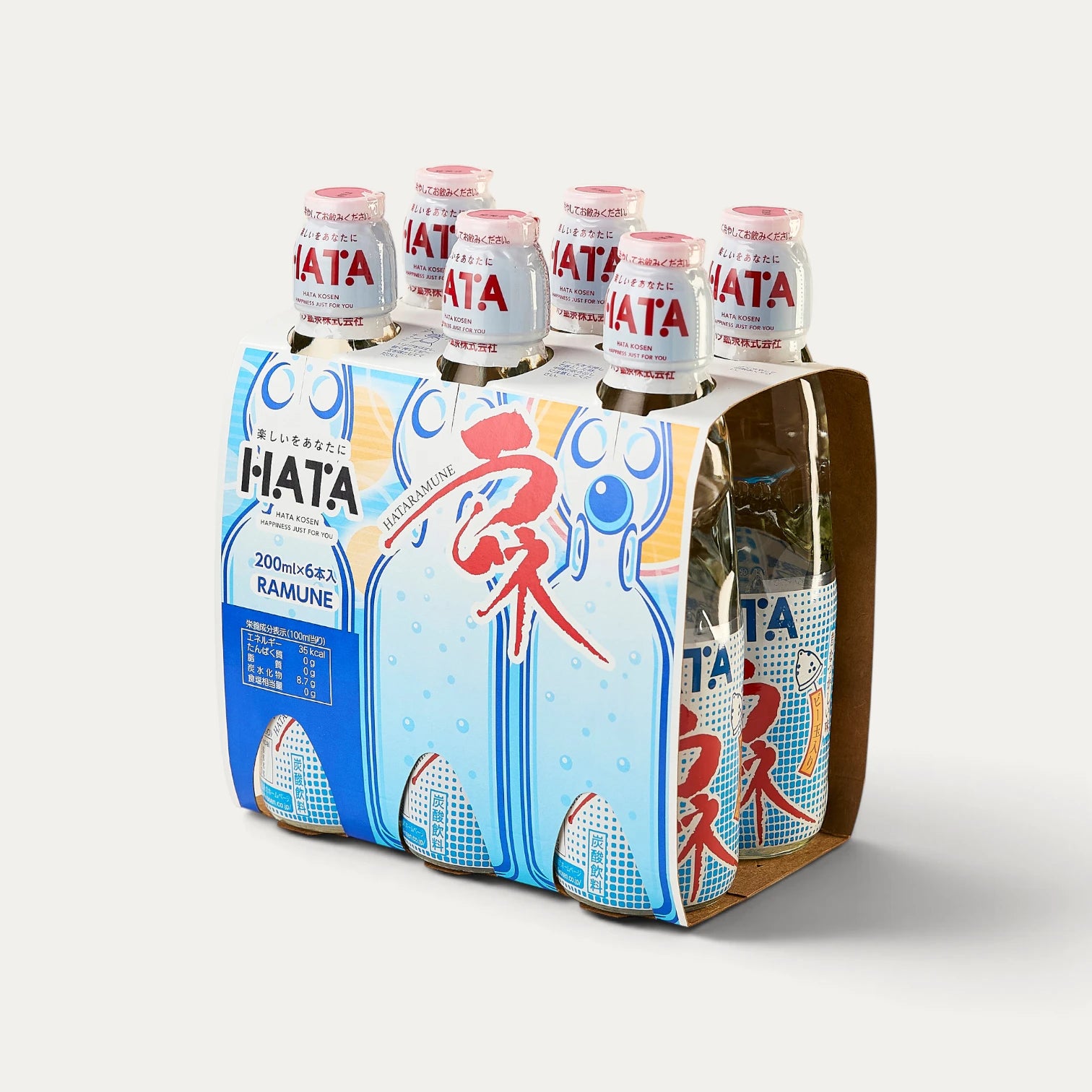 Limonada HATA RAMUNE autêntica, pack de 6 x 200 ml