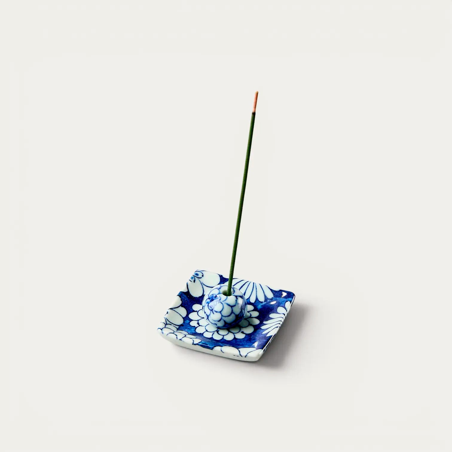 Handgefertigte Räucherschale, japanisches Motiv, 5,5×5,5