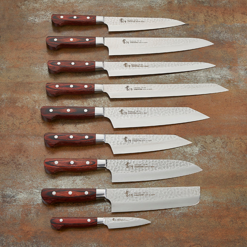 Schälmesser Damastklinge 33 Lagen gehämmert 80 mm