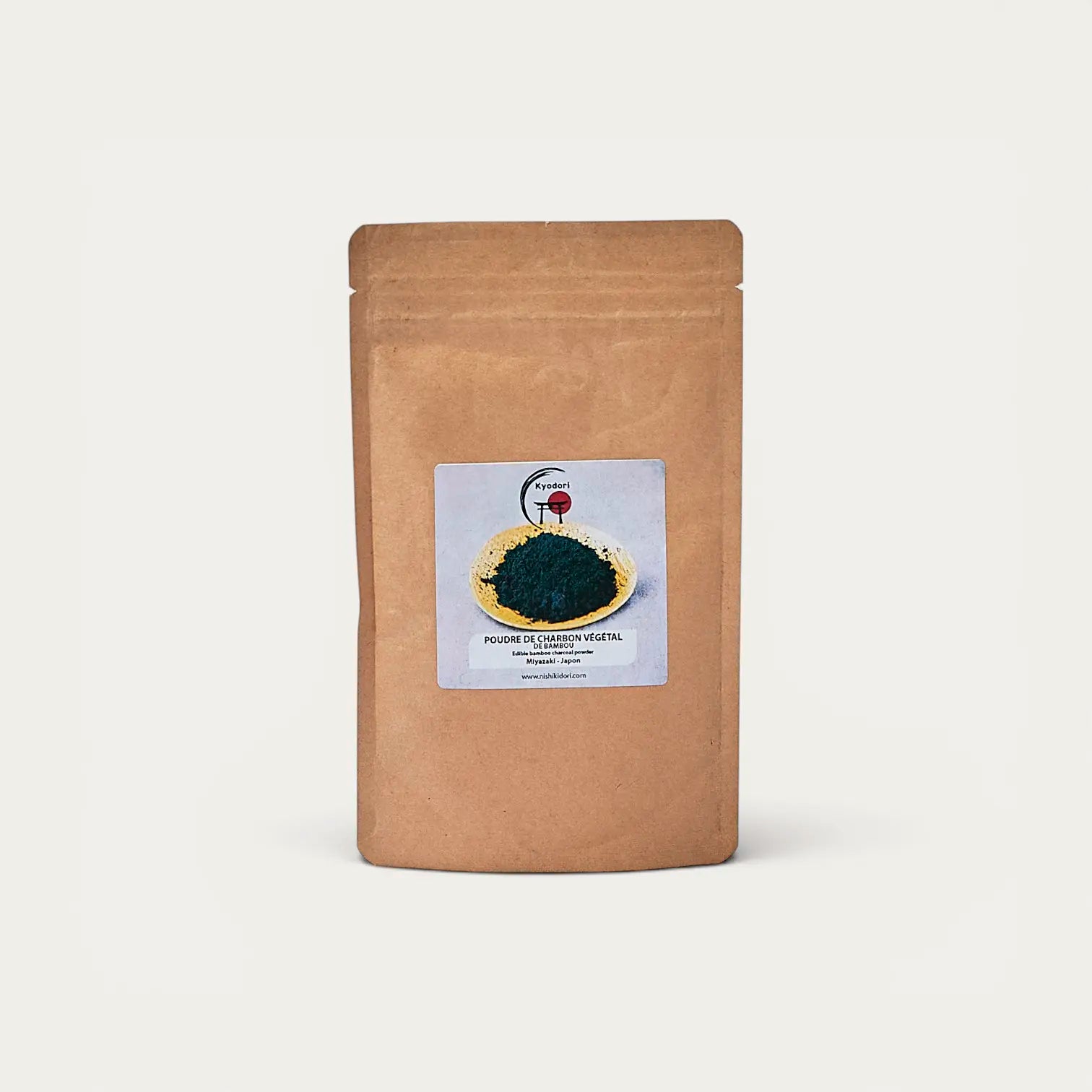 Pó de carvão vegetal de bambu