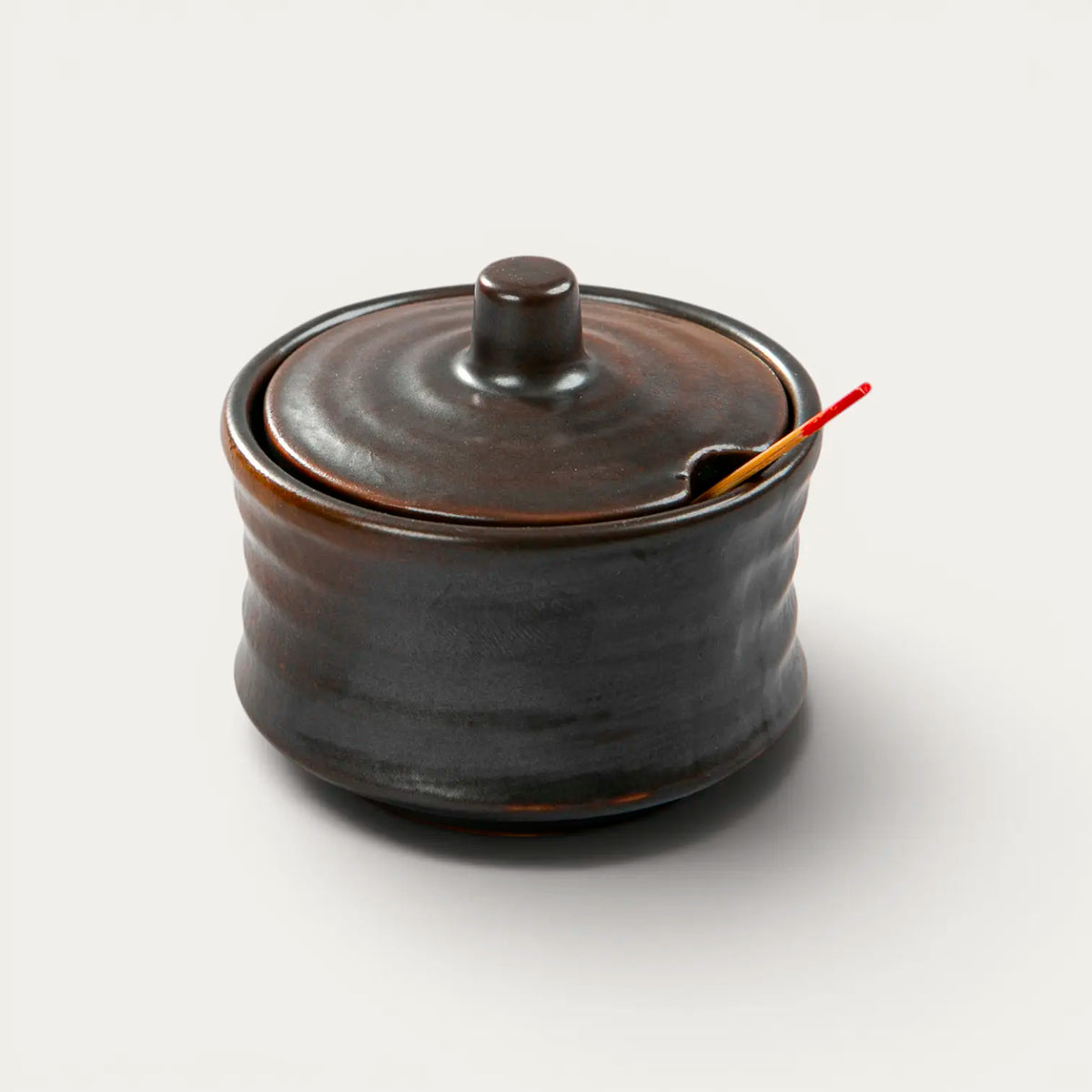 Topf für Shichimi, Karashi, Gewürze, Design Yakishime zylindrisch
