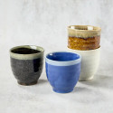 Set van 4 theekopjes φ 7,6 cm, geassorteerde kleuren