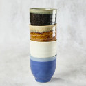 Sett med 4 te kopper φ 7,6 cm, assorterte farger Sett med 4 te kopper φ 7,6 cm, assorterte farger