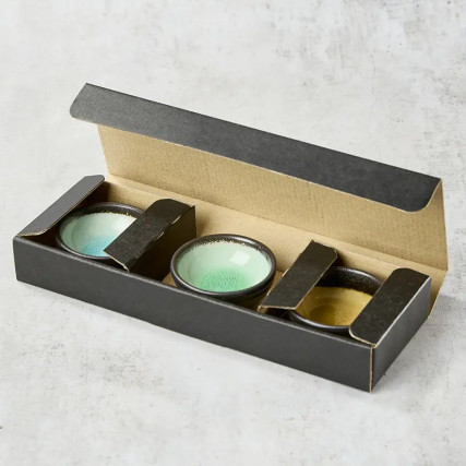3 Coupelles rondes sauce soja ou mise en bouche 