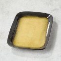 Ceramic sushi plate and enamelled glass amber color Ceramic sushi plate and enamelled glass amber color