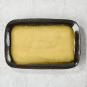 Ceramic sushi plate and enamelled glass amber color Ceramic sushi plate and enamelled glass amber color