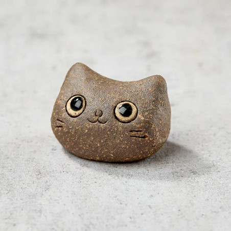 Handcrafted chopstick rest, cat's head