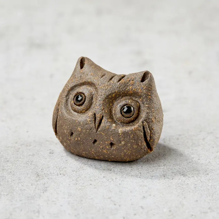 Handcrafted chopstick rest, owl's head