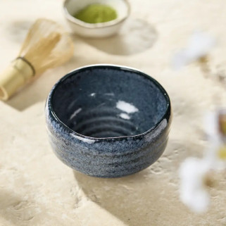 Tea Bowl Matcha Mønster Aoyu Nagashi