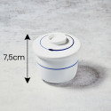 Chawan-mushi bowl, blue line pattern
