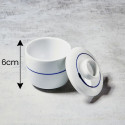 Chawan-mushi bowl, blue line pattern