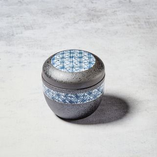 Bol à chawan-mushi, motif black crystal