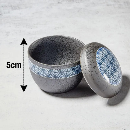 Bol à chawan-mushi, motif black crystal