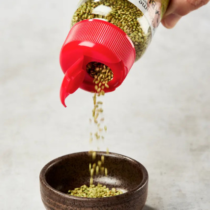 Semillas de sésamo tostado con sabor a wasabi 