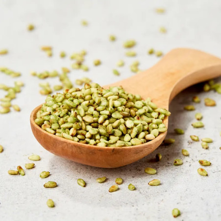 Semillas de sésamo tostado con sabor a wasabi 