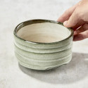 Cuenco de té matcha, patrón de nyuhaku
