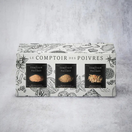 Coffret 3 poivres rouges d'exception