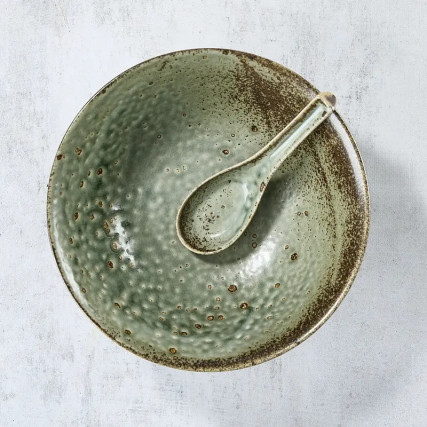 Bowl Bowl en Ramen Premium Artisanal y su cuchara a juego, 1200 ml