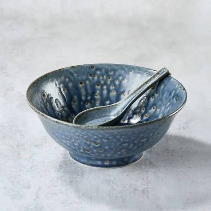 Bowl Bowl en Ramen Premium Artisanal y su cuchara a juego, 1200 ml