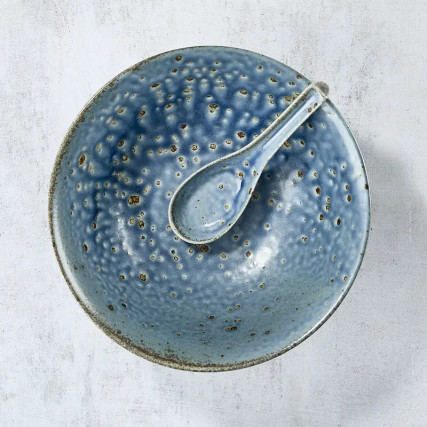 Bowl Bowl en Ramen Premium Artisanal y su cuchara a juego, 1200 ml