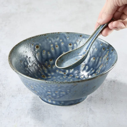 Bowl Bowl in Ramen Premium Artiseanal und der passende Löffel, 1200 ml