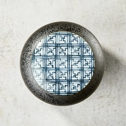 Castron în chawan-Mushi, model de cristal negru