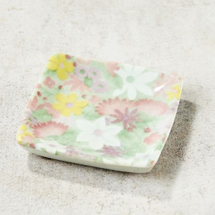 Copa de incienso de caramelo, patrón floral, 5.5 × 5.5