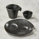 Katakuchi Individual Sake Service Katakuchi 3 quartos, Prata Design Preto