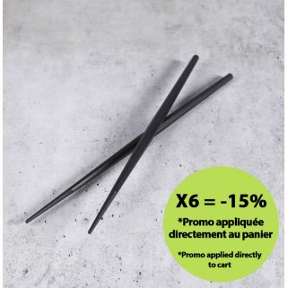 Baguettes octogonales noires