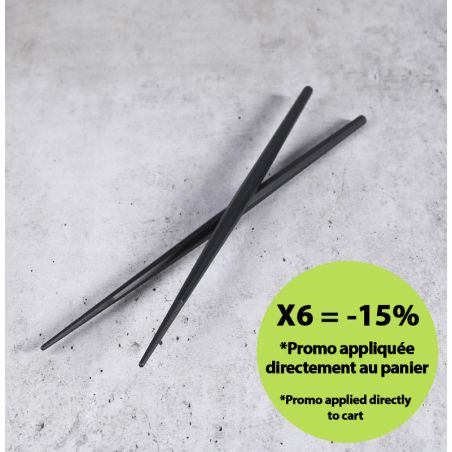 Baguettes octogonales noires