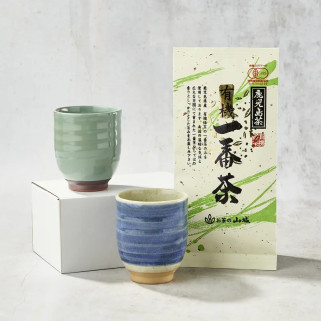 Pack Deux tasses à thé + Thé vert Bio Ichibancha