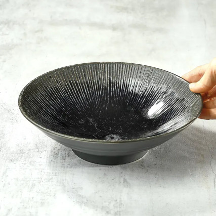 Japansk tallrik Udon / Somen - Porslin 21,4cm - Membachi