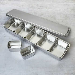 TORIBAT Boîte japonaise Cooking BAT à ingrédients, 5 mini bacs S + 2 mini bacs XS