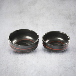 Coupelle noire mat à mise en bouche ou tsukemono